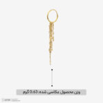 گوشواره حلقه‌ای طلا 18 عیار زنانه ناریا مدل استار