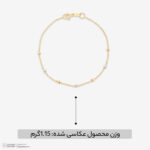دستبند زنجیری طلا کم اجرت 18 عیار زنانه ناریا مدل البرنادو