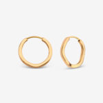 گوشواره حلقه‌ای طلا کم اجرت 18 عیار زنانه ناریا