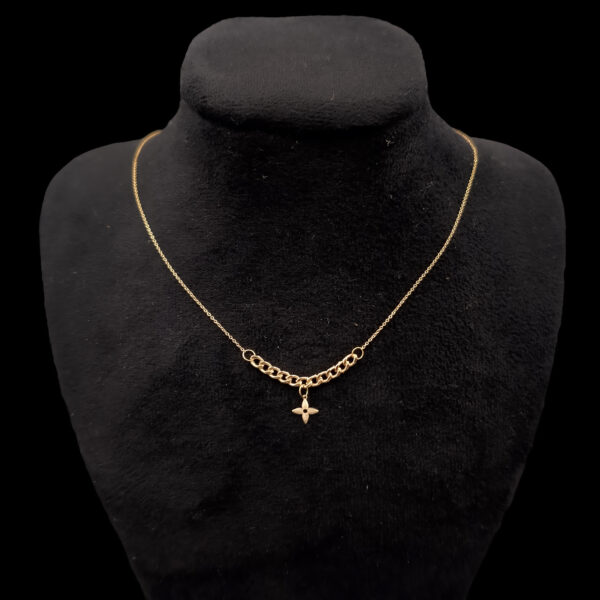 گردنبند طلا 18 عیار زنانه با طرح حلقه‌ای (فلامینگو) ناریا مدل استار
