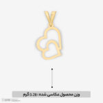 آویز گردنبند طلا 18 عیار زنانه ناریا طرح دو قلب