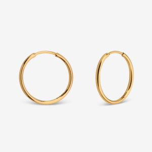 گوشواره حلقه‌ای طلا کم اجرت 18 عیار زنانه ناریا