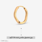 گوشواره حلقه‌ای طلا کم اجرت 18 عیار زنانه ناریا