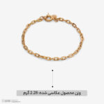 دستبند زنجیری طلا کم اجرت 18 عیار زنانه ناریا مدل هرمس