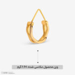 گوشواره حلقه‌ای طلا کم اجرت 18 عیار زنانه ناریا مدل اترنا