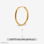 گوشواره حلقه‌ای طلا کم اجرت 18 عیار زنانه ناریا مدل بیوتی