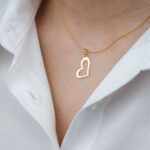 نیم ست طلا 18 عیار زنانه ناریا مدل قلب
