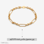 دستبند زنجیری طلا کم اجرت 18 عیار زنانه ناریا