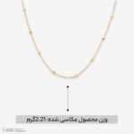 گردنبند طلا کم اجرت 18 عیار زنانه با زنجیر حلقه‌ای (فلامینگو) ناریا مدل البرنادو