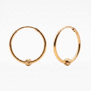 گوشواره حلقه‌ای طلا کم اجرت 18 عیار زنانه ناریا مدل البرناردو سایز 0.5
